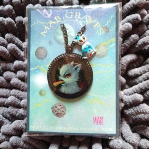 Mab Graves Limited Edition Cat Barfing a Rainbow necklace